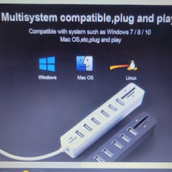 USB Hub 6 Port Expander USB 2.0/3.0 SD/TF Card Reader - Picture 6 of 9